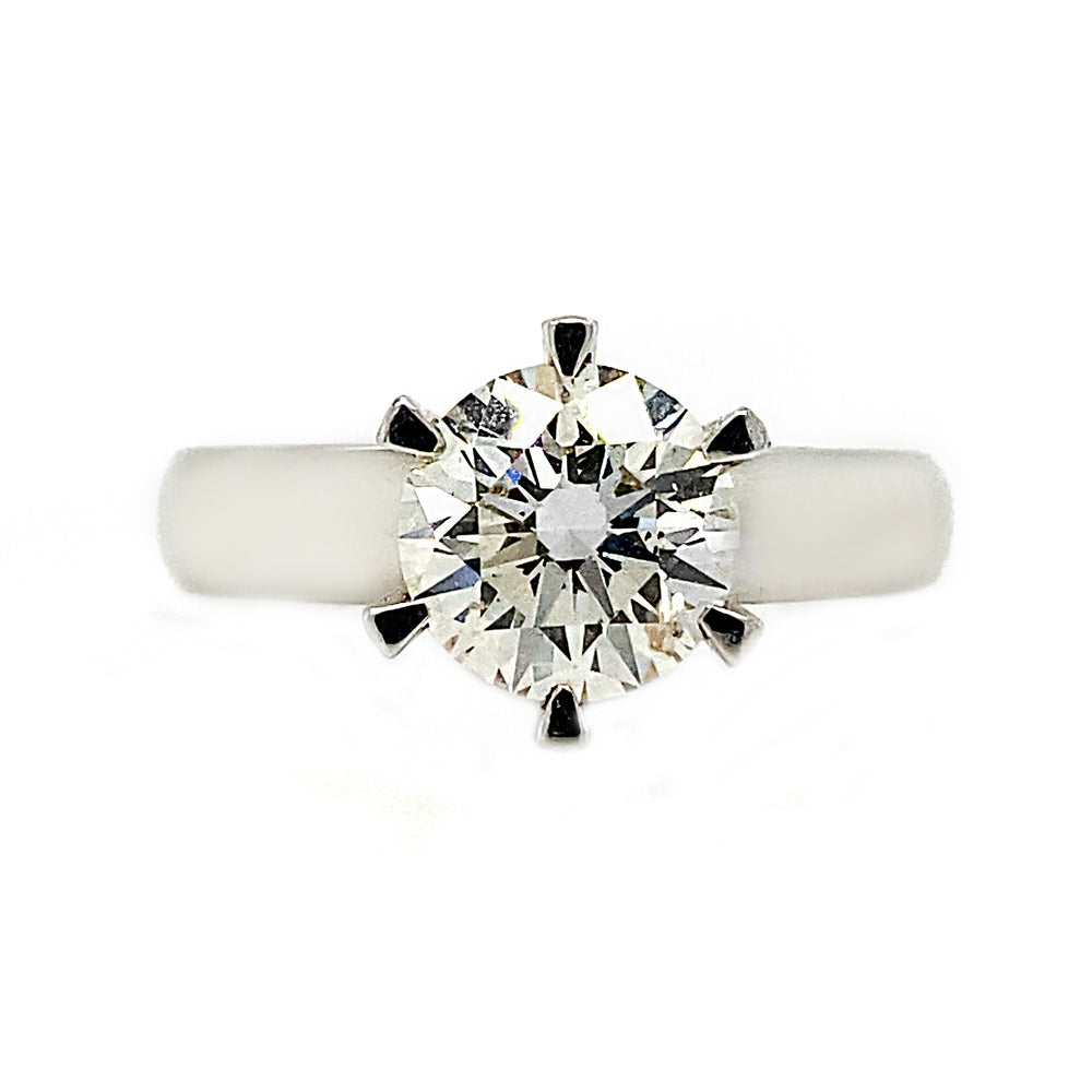 14kt White Gold 1.62ct Solitaire Diamond Engagement Ring