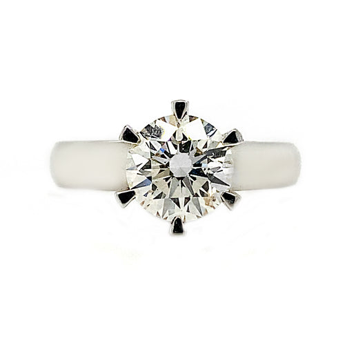 14kt White Gold 1.62ct Solitaire Diamond Engagement Ring