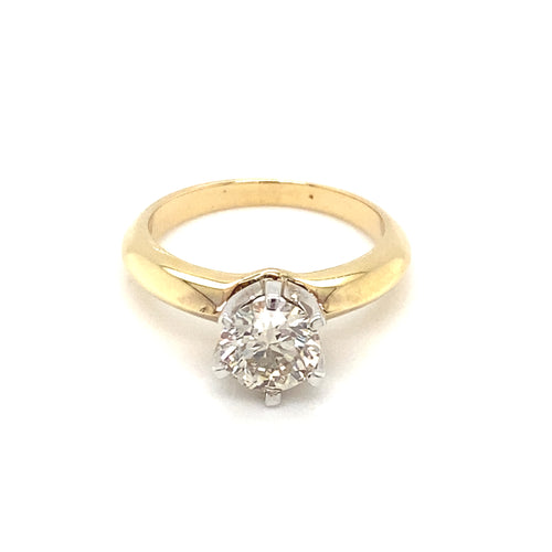 14kt Yellow Gold 1.05ct Round Brilliant Solitaire Ring