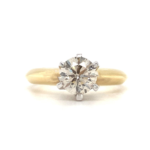 14kt Yellow Gold 1.05ct Round Brilliant Solitaire Ring