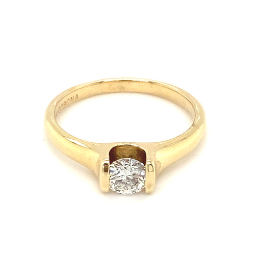14kt Yellow Gold Diamond Solitaire Ring
