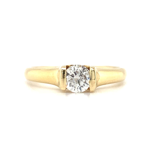 14kt Yellow Gold Diamond Solitaire Ring