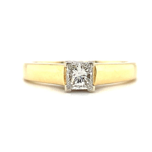 14kt Yellow Gold Diamond Solitaire Ring