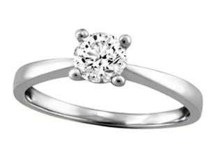 14kt White Gold diamond Solitaire ring