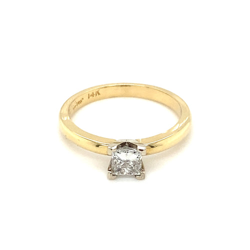14kt Yellow Gold Princess Cut Diamond Ring