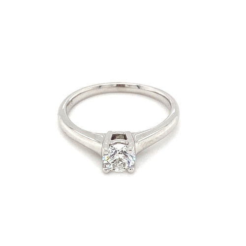 14kt White Gold Diamond Solitaire Ring