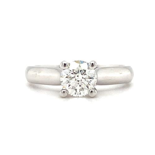 14kt White Gold Solitaire Diamond Ring