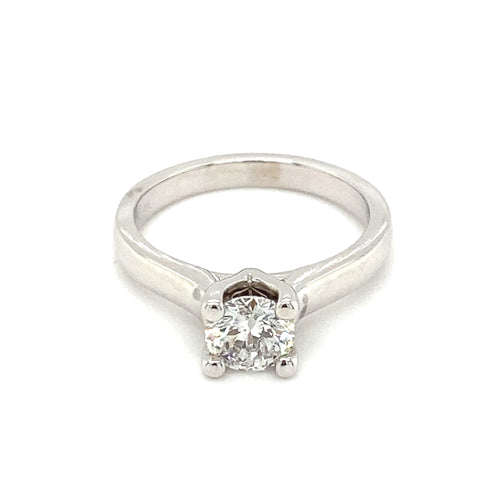 14kt White Gold Solitaire Diamond Solitaire Ring
