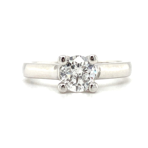 14kt White Gold Solitaire Diamond Solitaire Ring