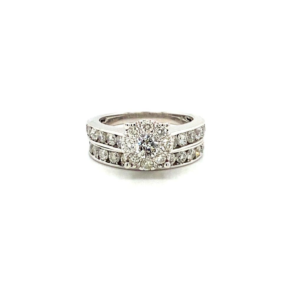 10kt White Gold 2.04ct Diamond Wedding Set