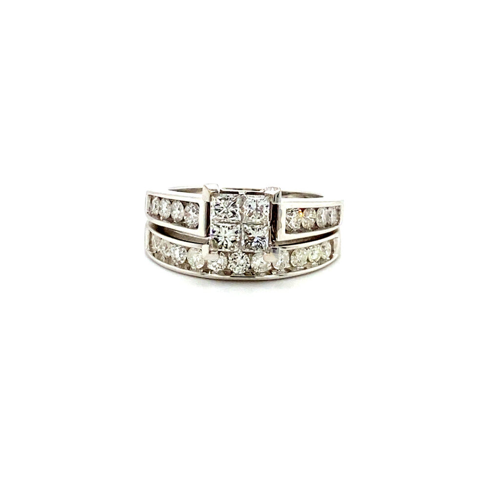 14kt White Gold 1.50ct Diamond Wedding Set