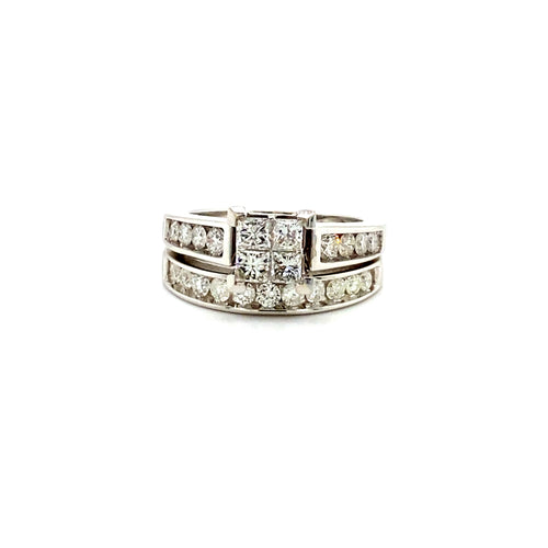 14kt White Gold 1.50ct Diamond Wedding Set