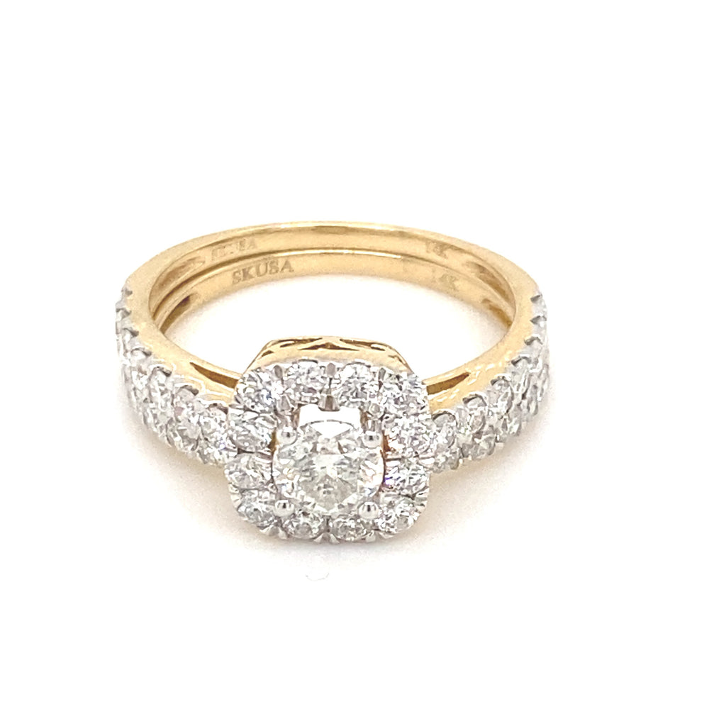 14kt Yellow Gold 1.50ct Diamond Wedding Set
