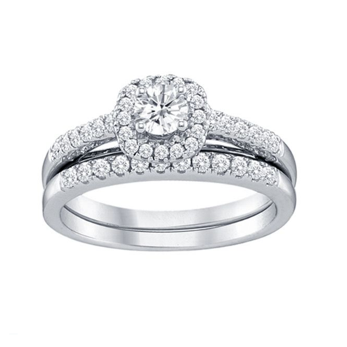 14kt White Gold 1.50ct Diamond Wedding Set