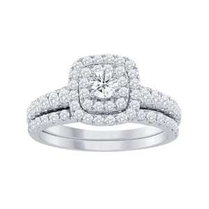 10kt Yellow Gold 1.00 Diamond Wedding Set