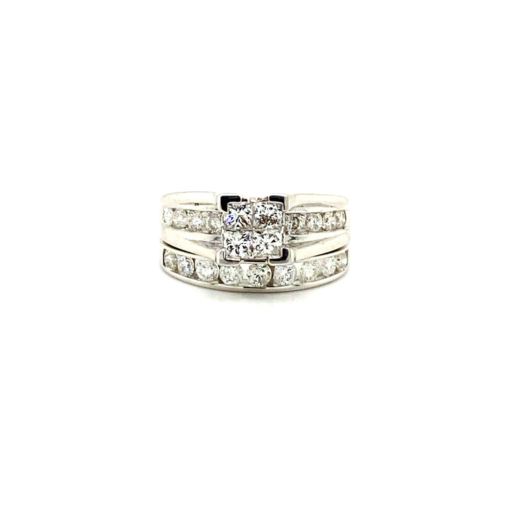 14kt White Gold 1.50ct Diamond Wedding Set