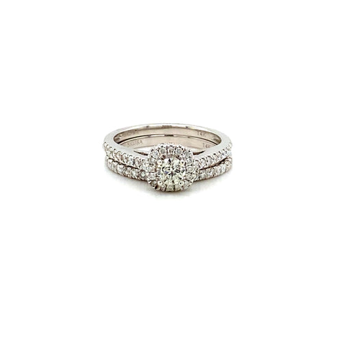 14kt White Gold 1.00ct Diamond Wedding Set