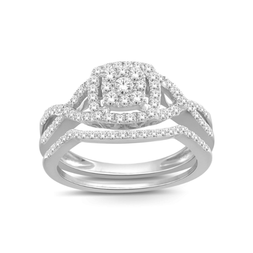 14kt White Gold Diamond Wedding Set
