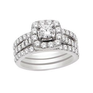 14kt White Gold 2.00ct Diamond Wedding Set