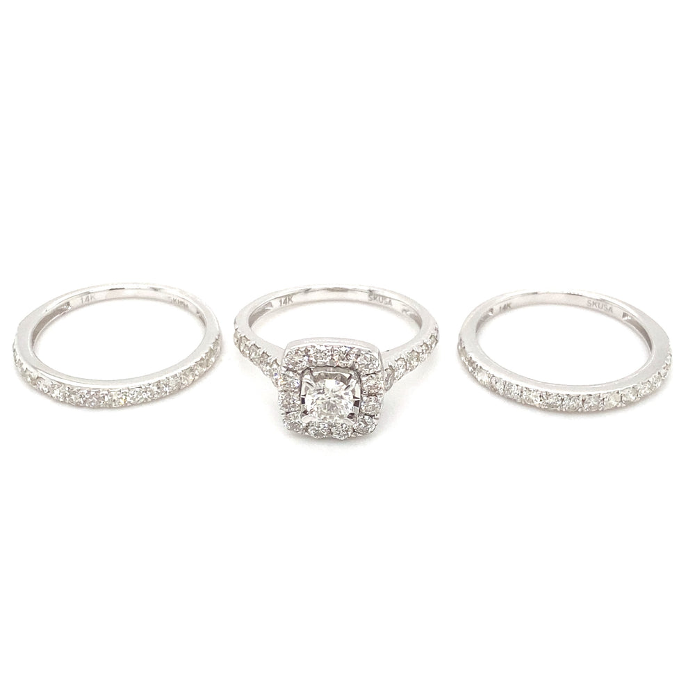 14kt White Gold 2.00ct Diamond Wedding Set