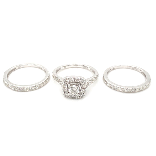 14kt White Gold 2.00ct Diamond Wedding Set