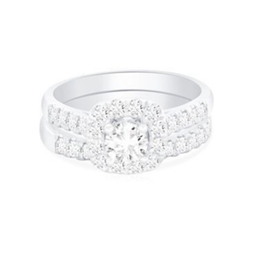 14kt White Gold .50 ct Diamond Wedding Set