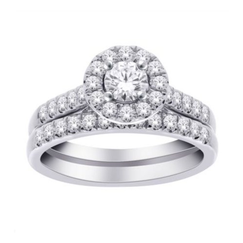 14kt White Gold 1.00 ct Diamond Wedding Set