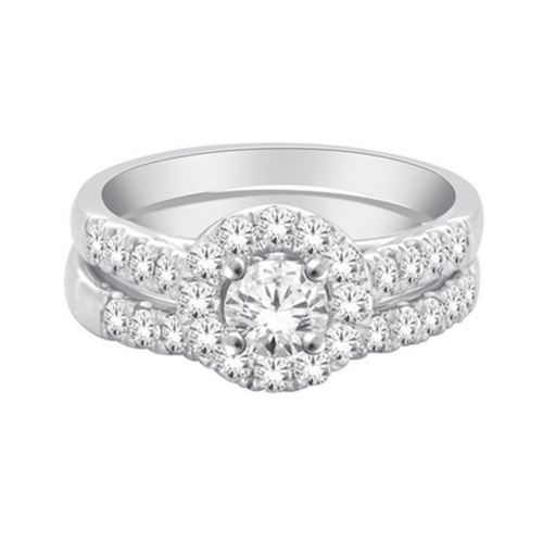 14kt White Gold .50 ct Diamond Wedding Set