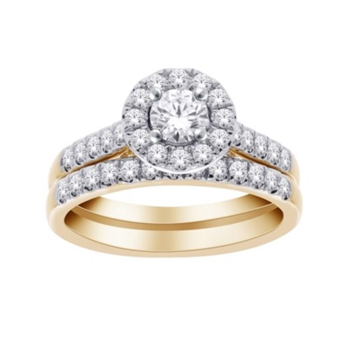 14kt Yellow Gold 1.00 ct Diamond Wedding Set
