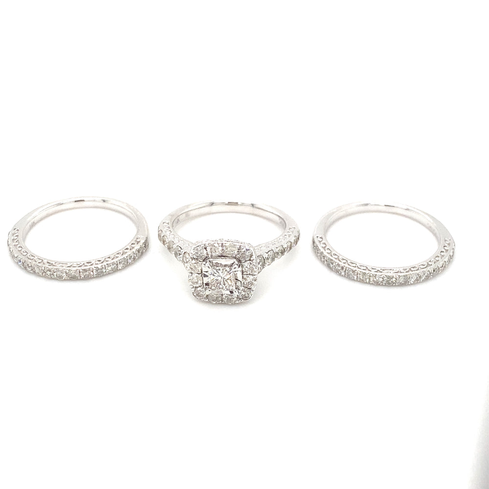14kt White Gold 2.00ct Diamond Wedding Set