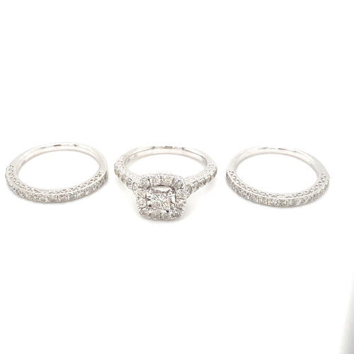 14kt White Gold 2.00ct Diamond Wedding Set