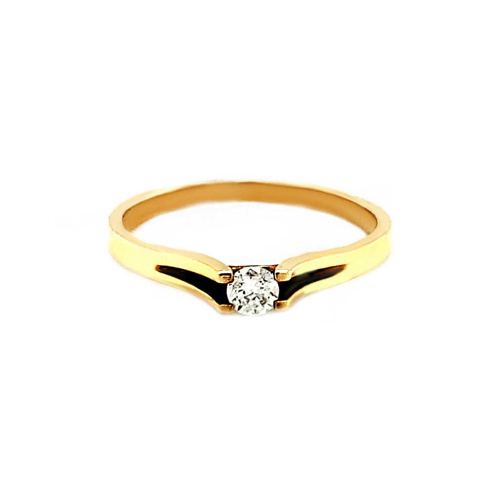 10kt Yellow Gold Diamond Solitaire Ring