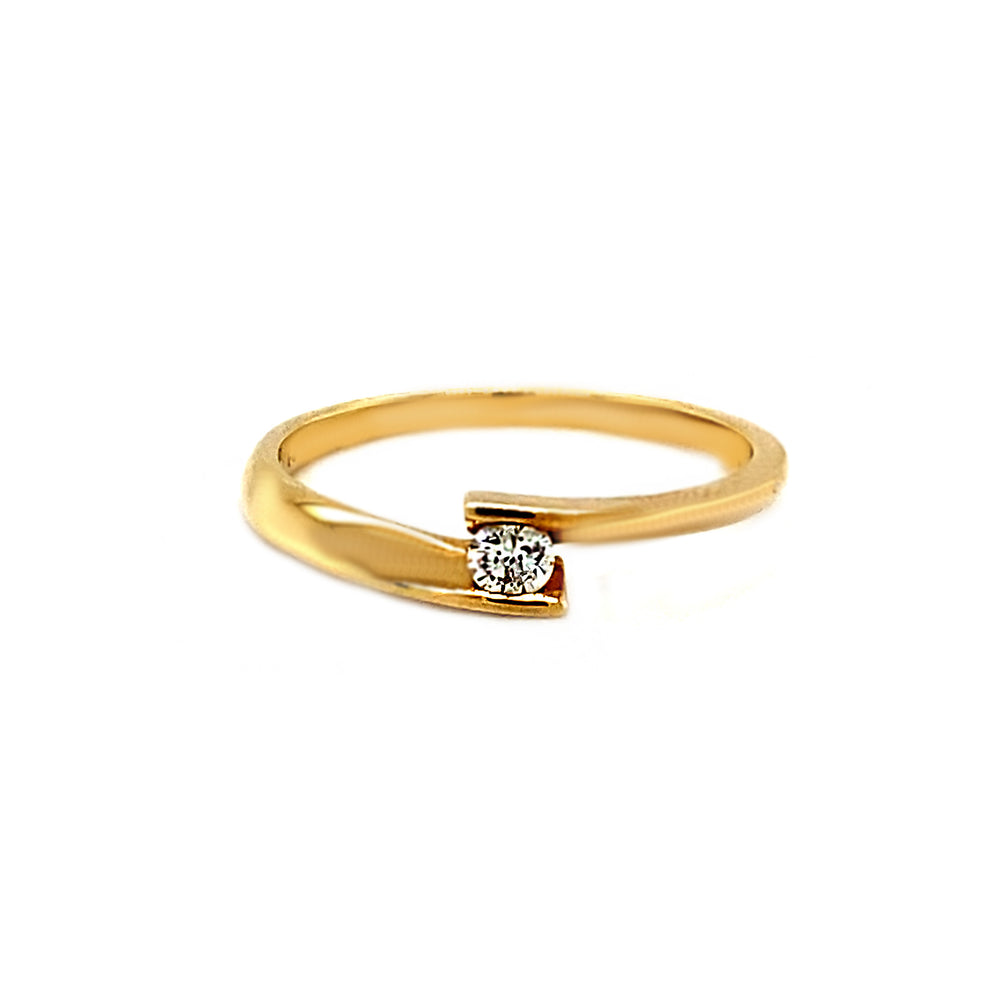 10kt Yellow Gold and Diamond Ring