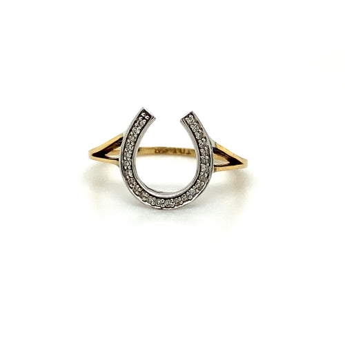 10kt Yellow Gold and 0.20ct Horseshoe Ring