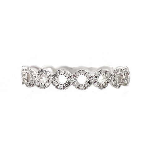10kt White Gold Diamond Band