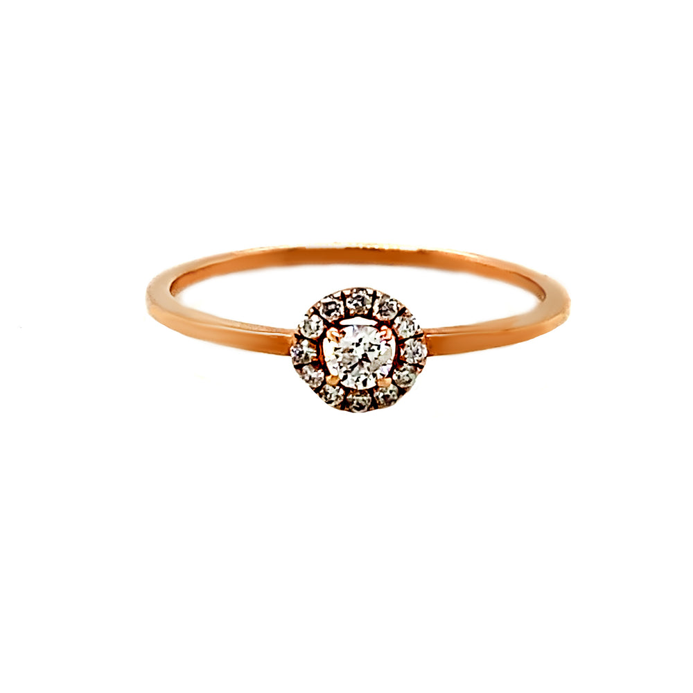 10kt Rose Gold and Diamond Ring