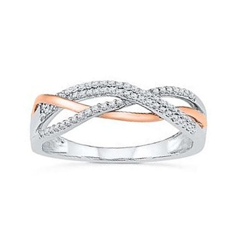 10kt Two-Tone Gold Diamond Band