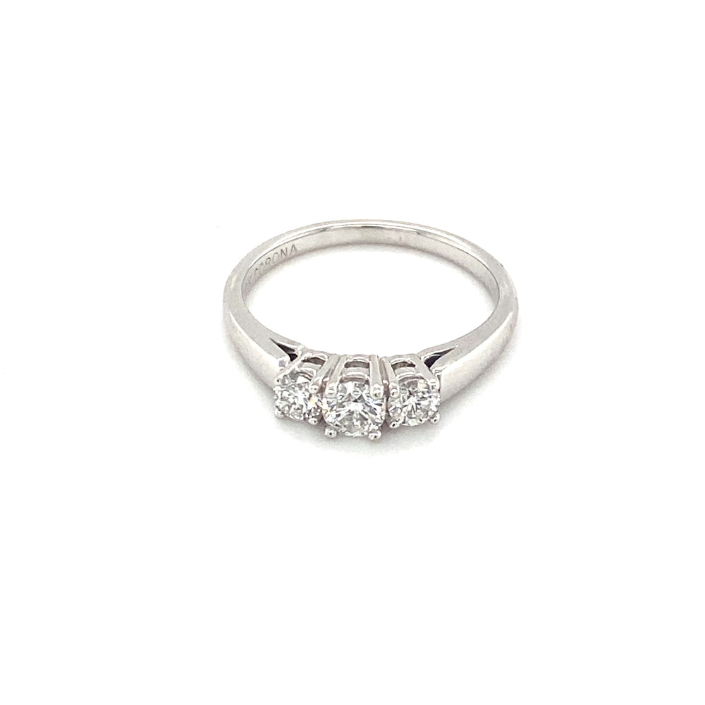 14kt White Gold .50ct Three Stone Diamond Ring