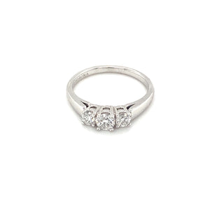 14kt White Gold .50ct Three Stone Diamond Ring