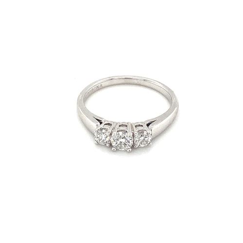 14kt White Gold .50ct Three Stone Diamond Ring