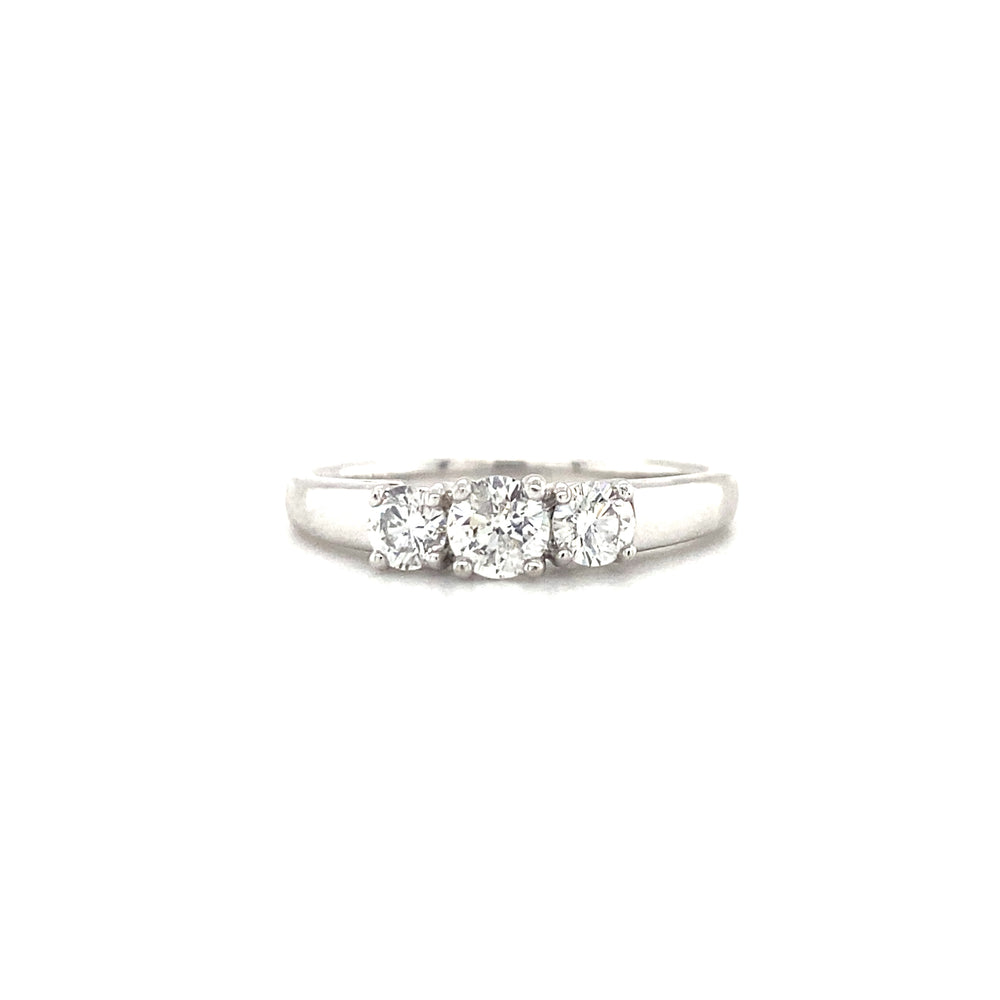 14kt White Gold .50ct Three Stone Diamond Ring