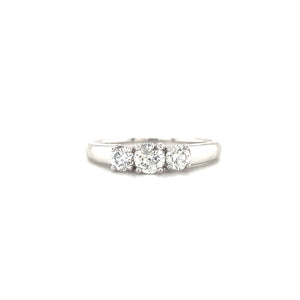 14kt White Gold .50ct Three Stone Diamond Ring