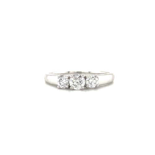 14kt White Gold .50ct Three Stone Diamond Ring