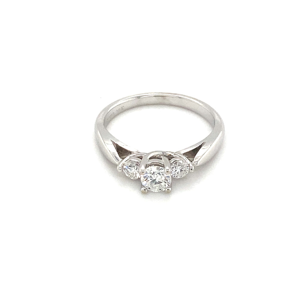 14kt White Gold .50ct Three Stone Diamond Ring