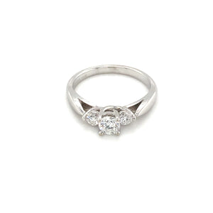 14kt White Gold .50ct Three Stone Diamond Ring