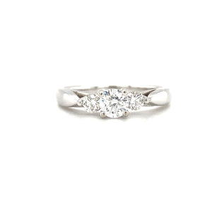 14kt White Gold .50ct Three Stone Diamond Ring