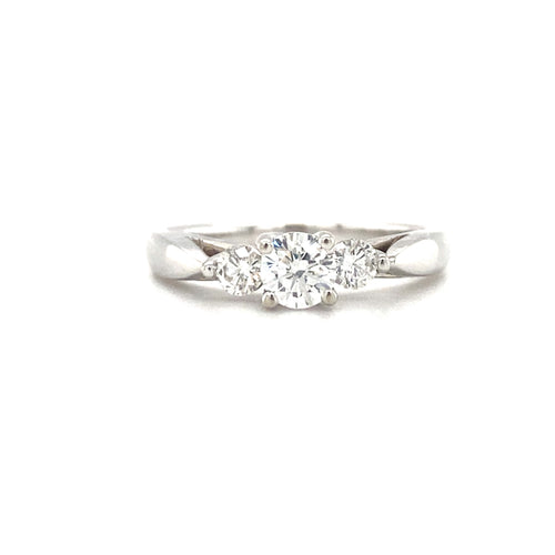14kt White Gold .50ct Three Stone Diamond Ring