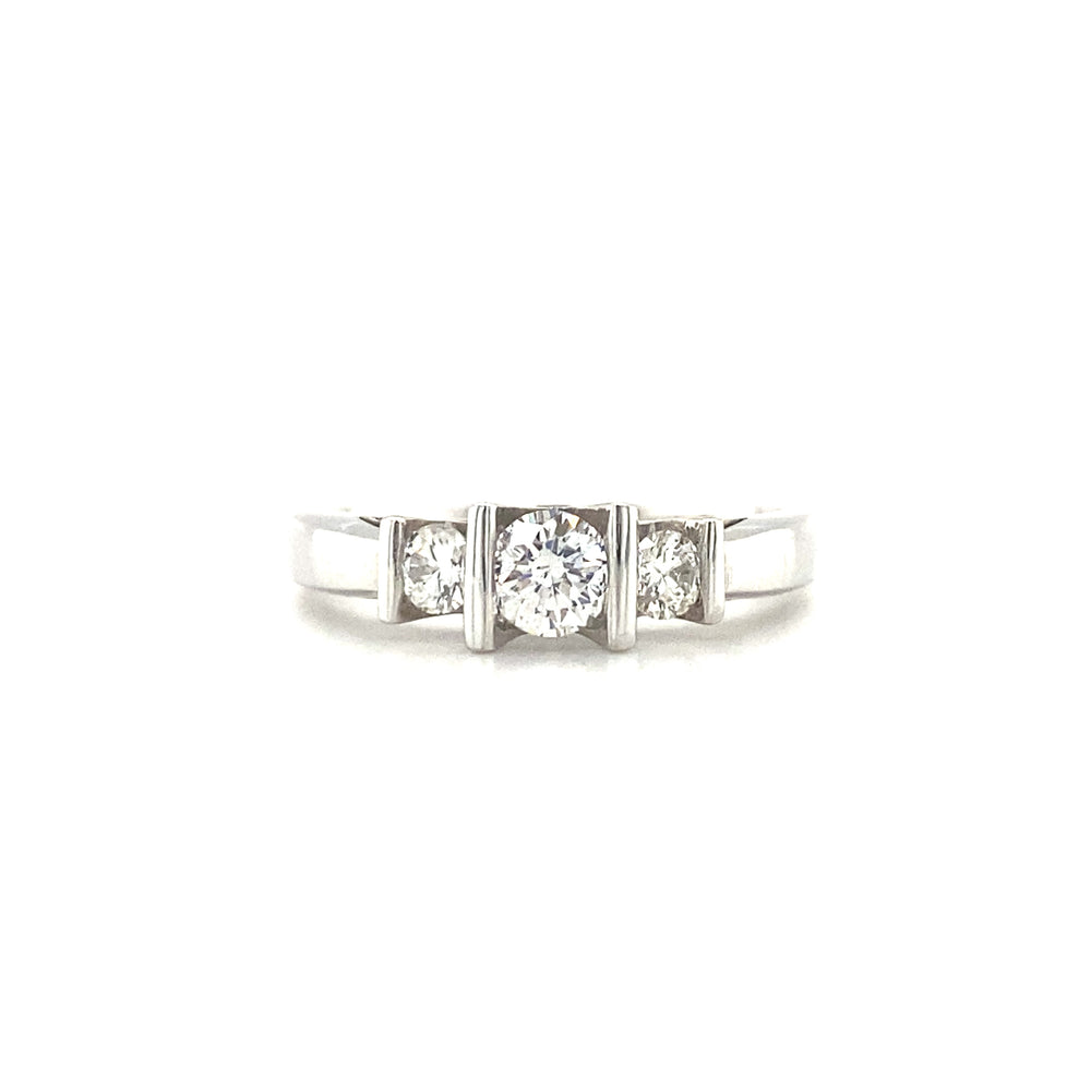 14kt White Gold .50ct Three Stone Diamond Ring