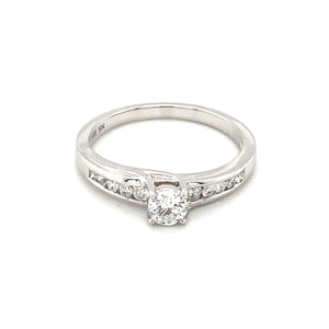 10kt White Gold .50tw Diamond Ring