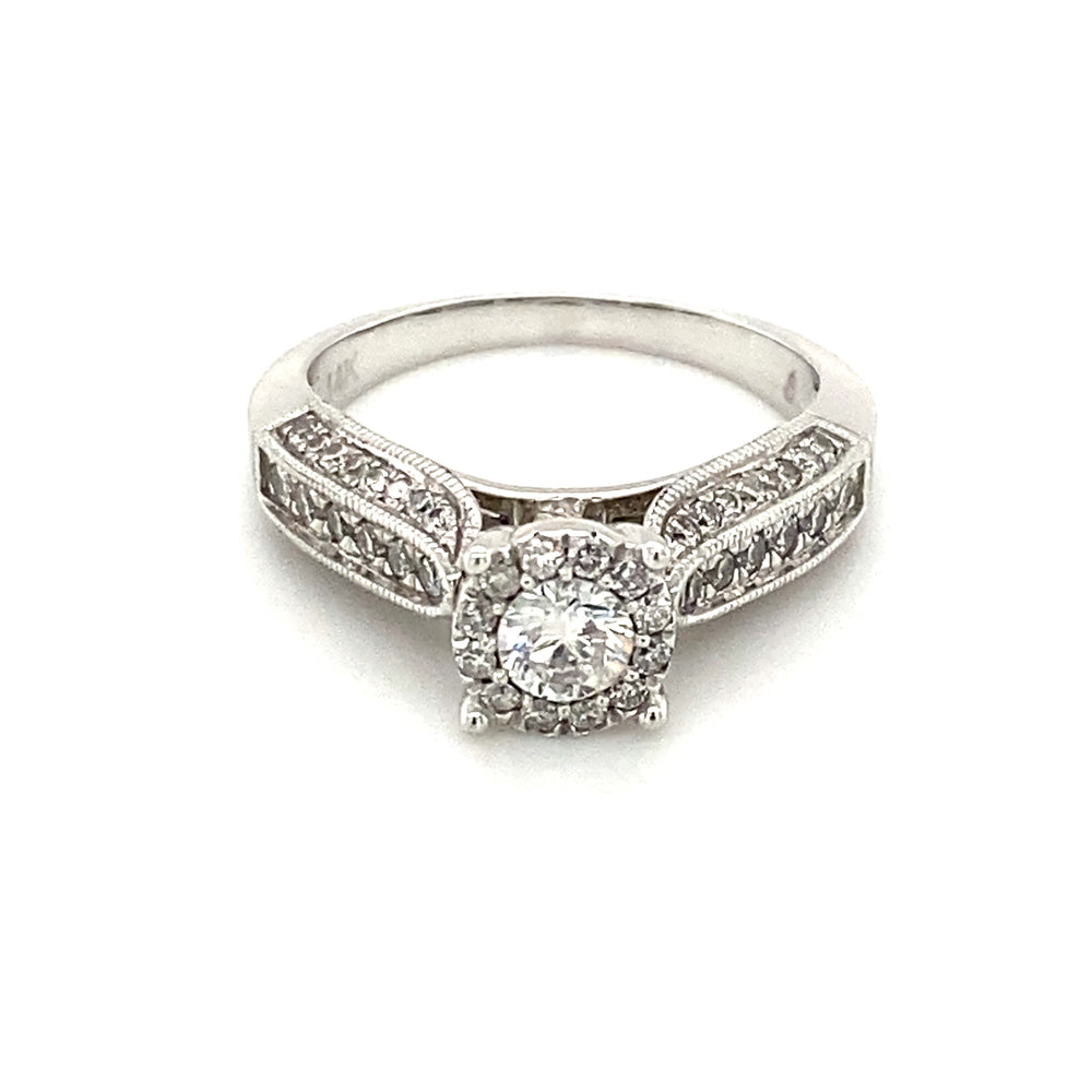 14kt White Gold .90ct Diamond Ring